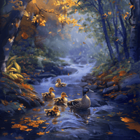 Thumbnail for Duck Family 50x50cm - Diamond Painting 