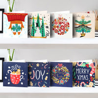 Thumbnail for Diamond painting Christmas cards 8pcs 