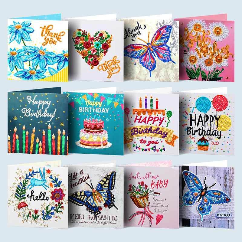 Diamond painting cards 12pcs - Celebration 