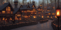 Thumbnail for Lantern Lane 40x60cm - Diamond Painting 