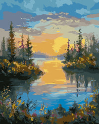 Thumbnail for Serenity by the Lakesides - Paint By Numbers 