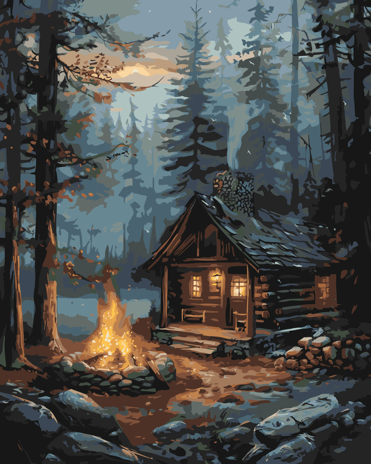 Cozy Campfire - Paint By Numbers 
