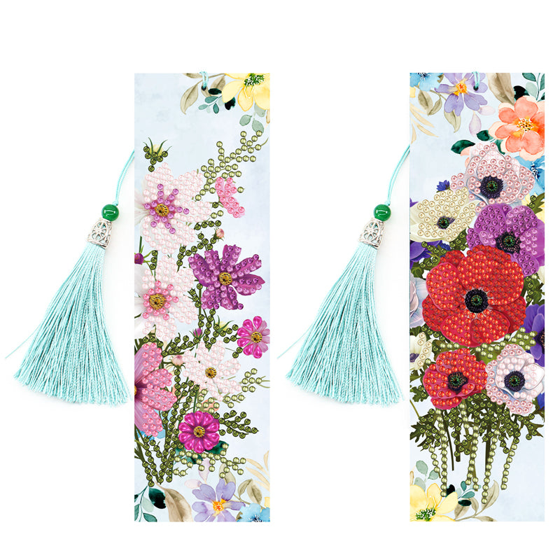 Flowers - Diamond painting bookmarks 