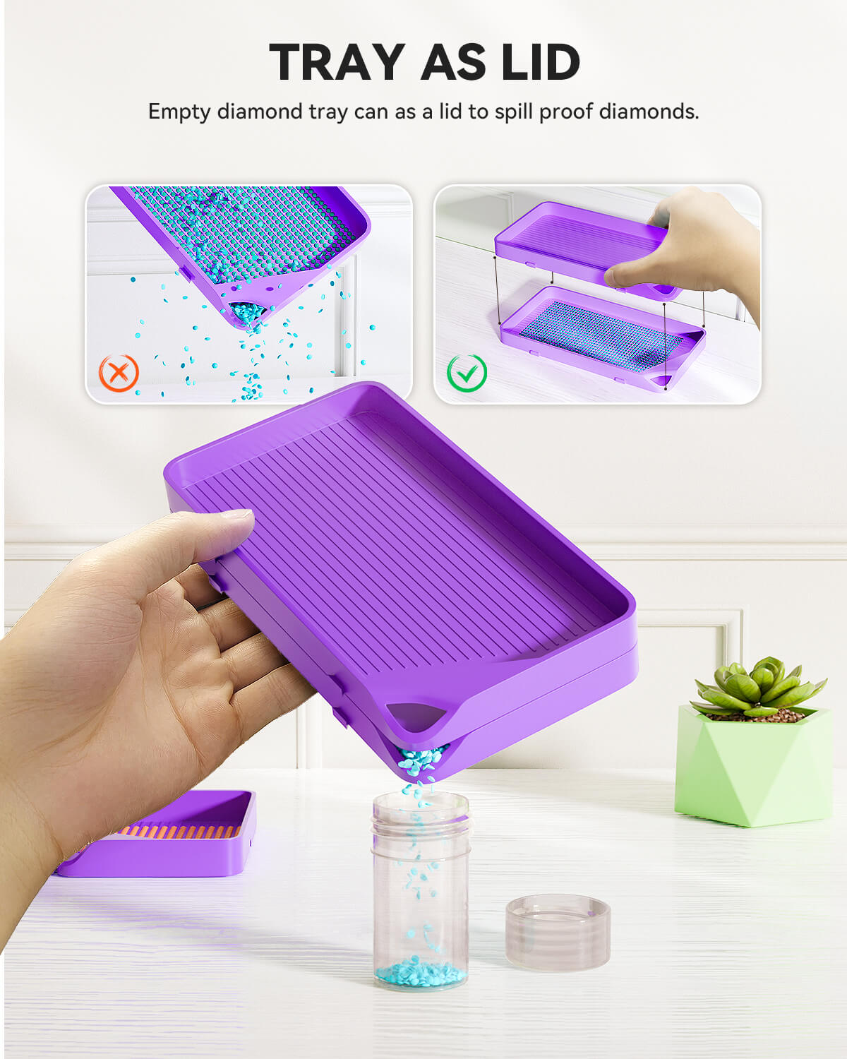 Lilac diamond painting set