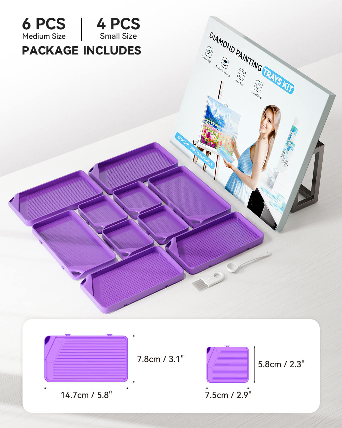 Lilac diamond painting set