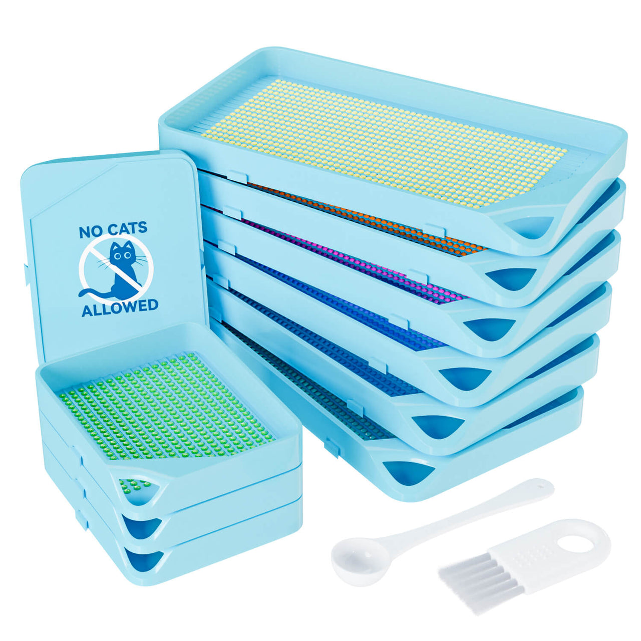 Blue diamond tray set 