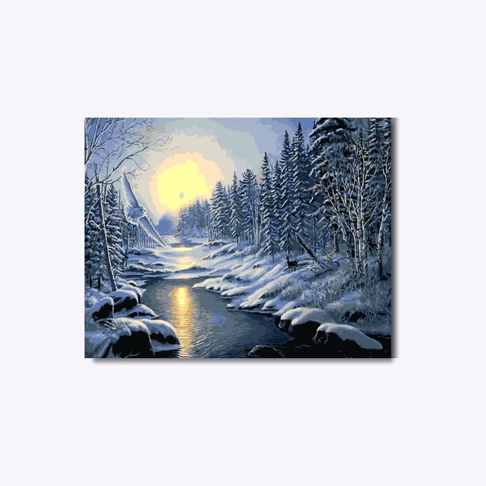 Winter Nighttime 40x50cm - Diamond Painting 