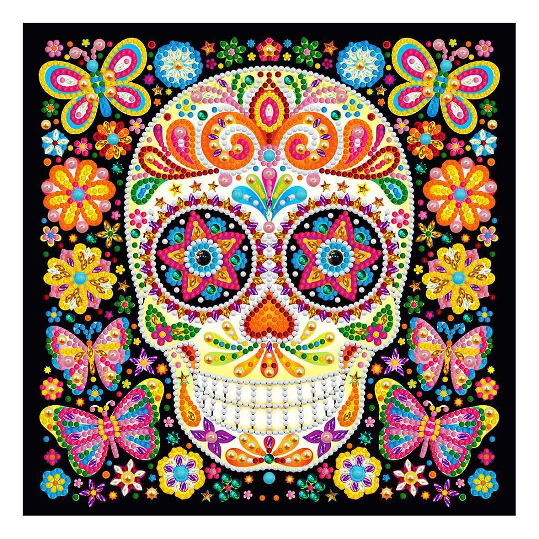 Skull - Glow in the dark diamond painting 