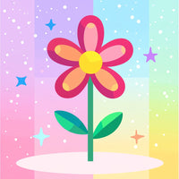Thumbnail for Cosmic Daisy 20x20cm - Diamond Painting 
