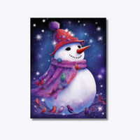 Thumbnail for Glittering Snowman 40x60cm - Diamond Painting 