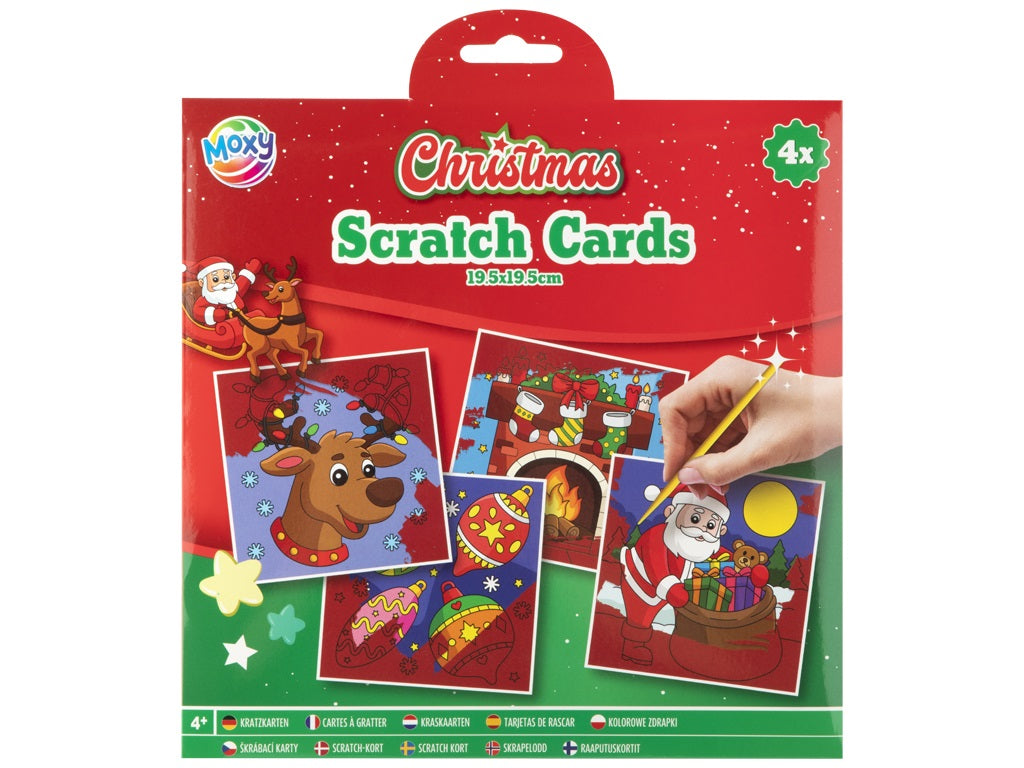Scratch Art Christmas 4pcs 20x20cm 