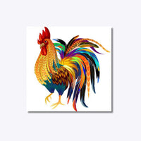 Thumbnail for Rainbow Rooster 20x20cm - Diamond Painting 