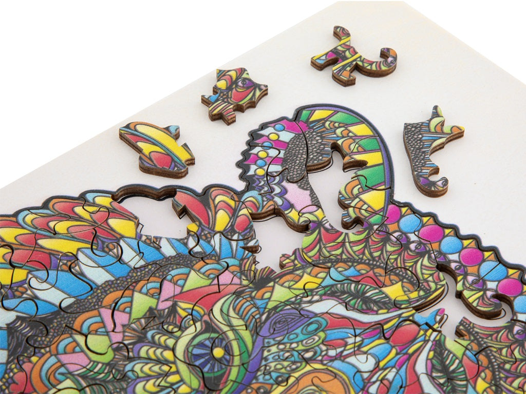 Wooden Puzzle Tiger 132 pieces 