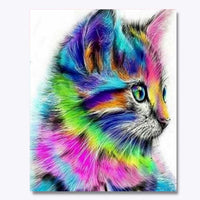Thumbnail for Colorful Feline 30x40cm - Diamond Painting 