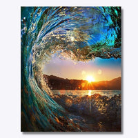 Thumbnail for Sunset Waves - Paint By Numbers 