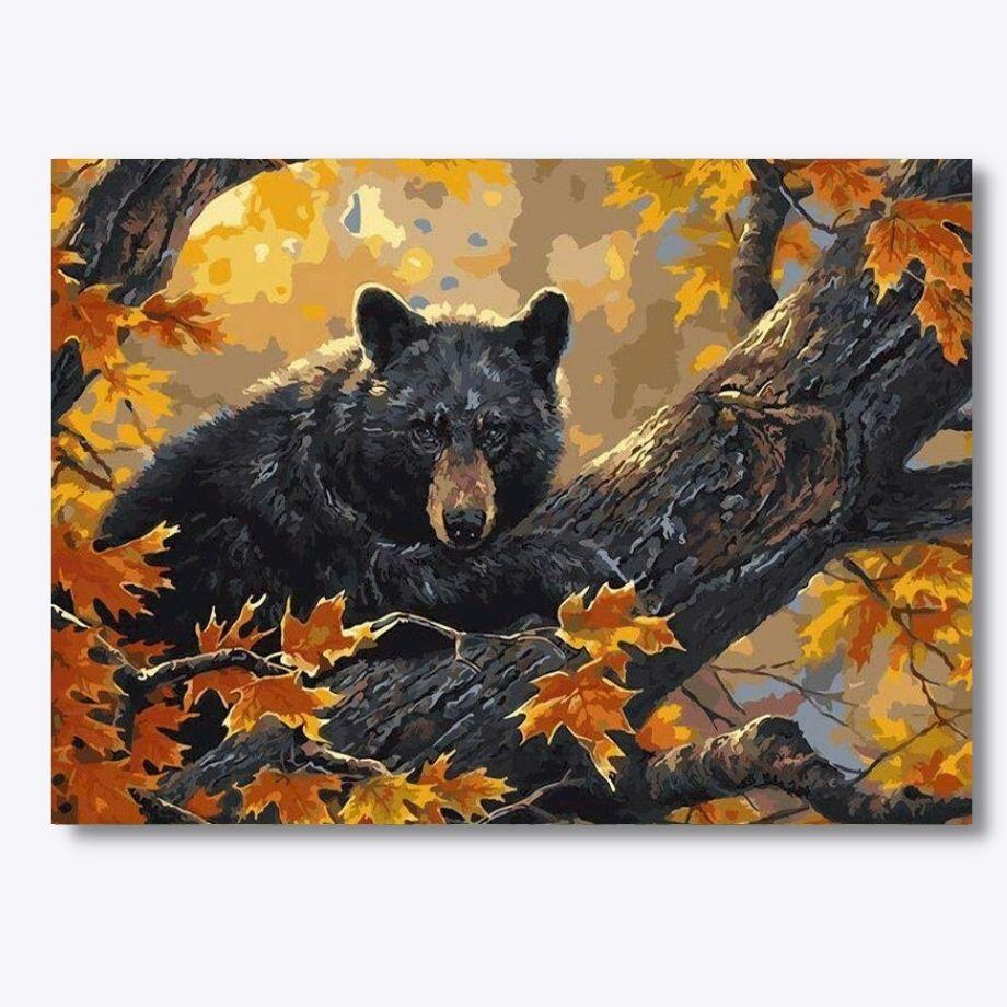 Karhu Metsässä-maalaa numeroin-paintbynumbers.fi