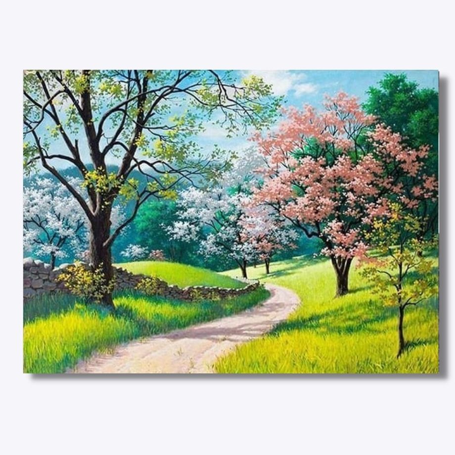 Sunlit Pathway - Paint By Numbers 