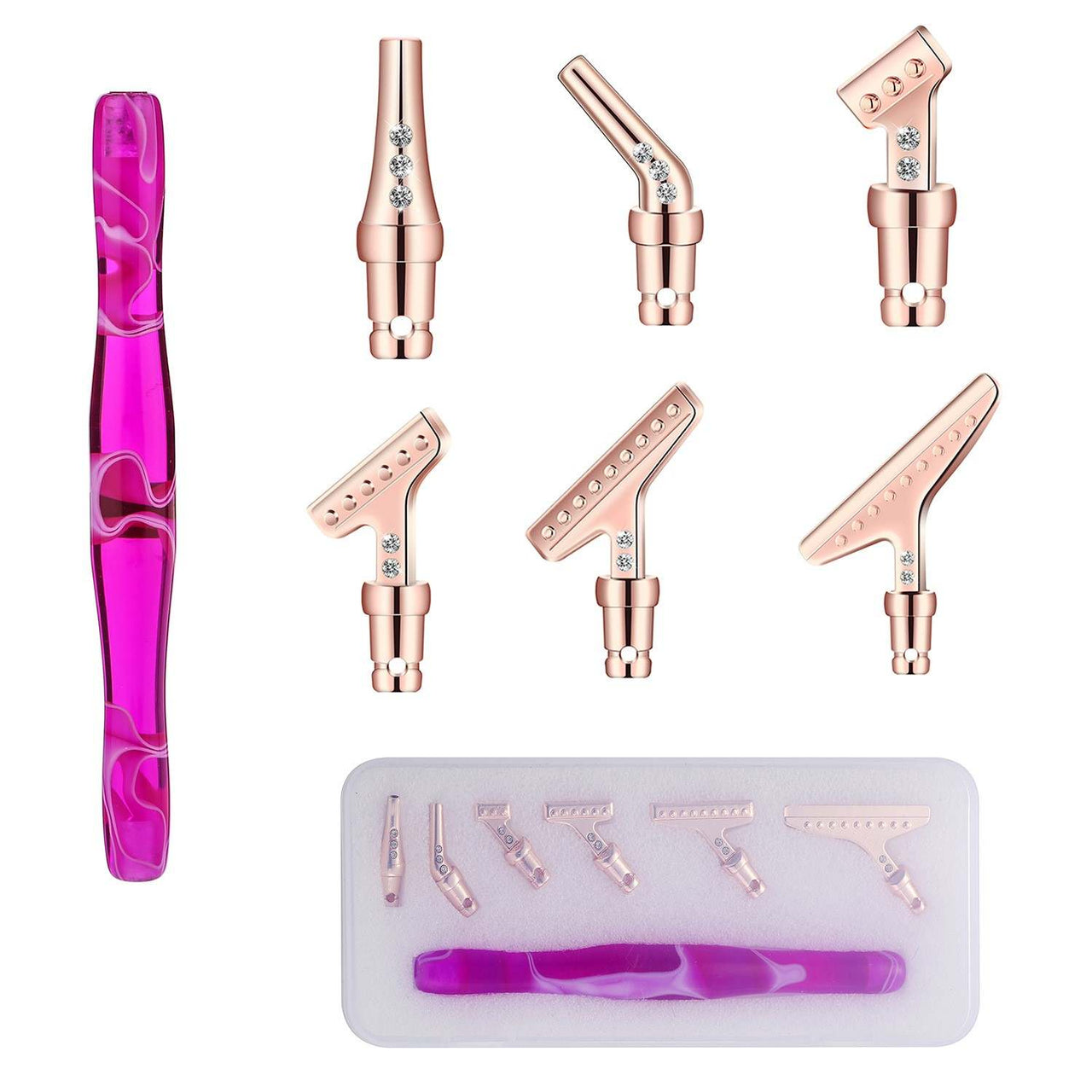 Diamond painting pen with metal replacement tips 