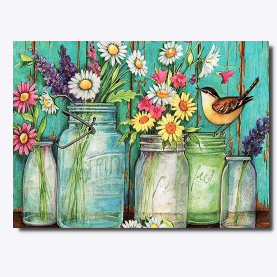 Birdsong Bouquet 40x50cm - Diamond Painting 
