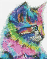 Thumbnail for Colorful Feline 30x40cm - Diamond Painting 