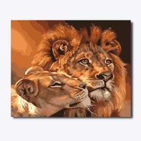 Thumbnail for Loving Lions - Paint By Numbers 