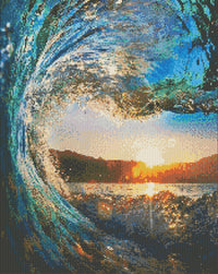 Thumbnail for Sunset Waves 40x50cm - Diamond Painting 