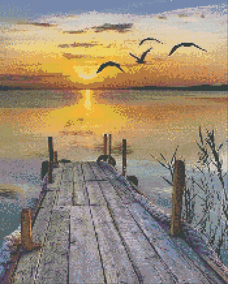 Peaceful Lake View 40x50cm - Diamond Painting 